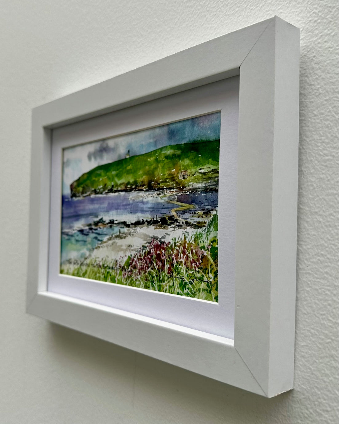 Small framed print/The path across to The Brough of Birsay