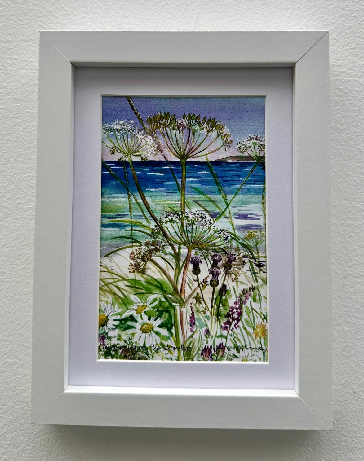 Small framed print/Cow parsley on the shoreline