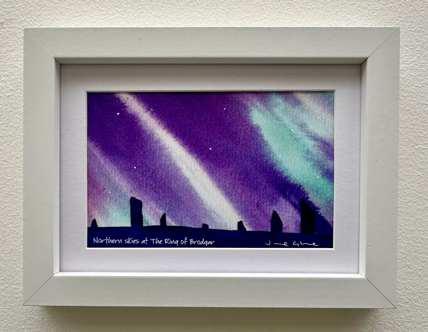 Small framed print/Northern skies at The Ring of Brodgar