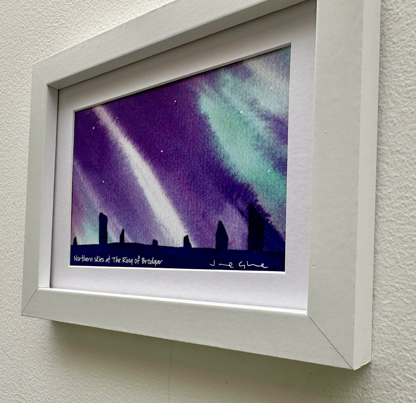 Small framed print/Northern skies at The Ring of Brodgar