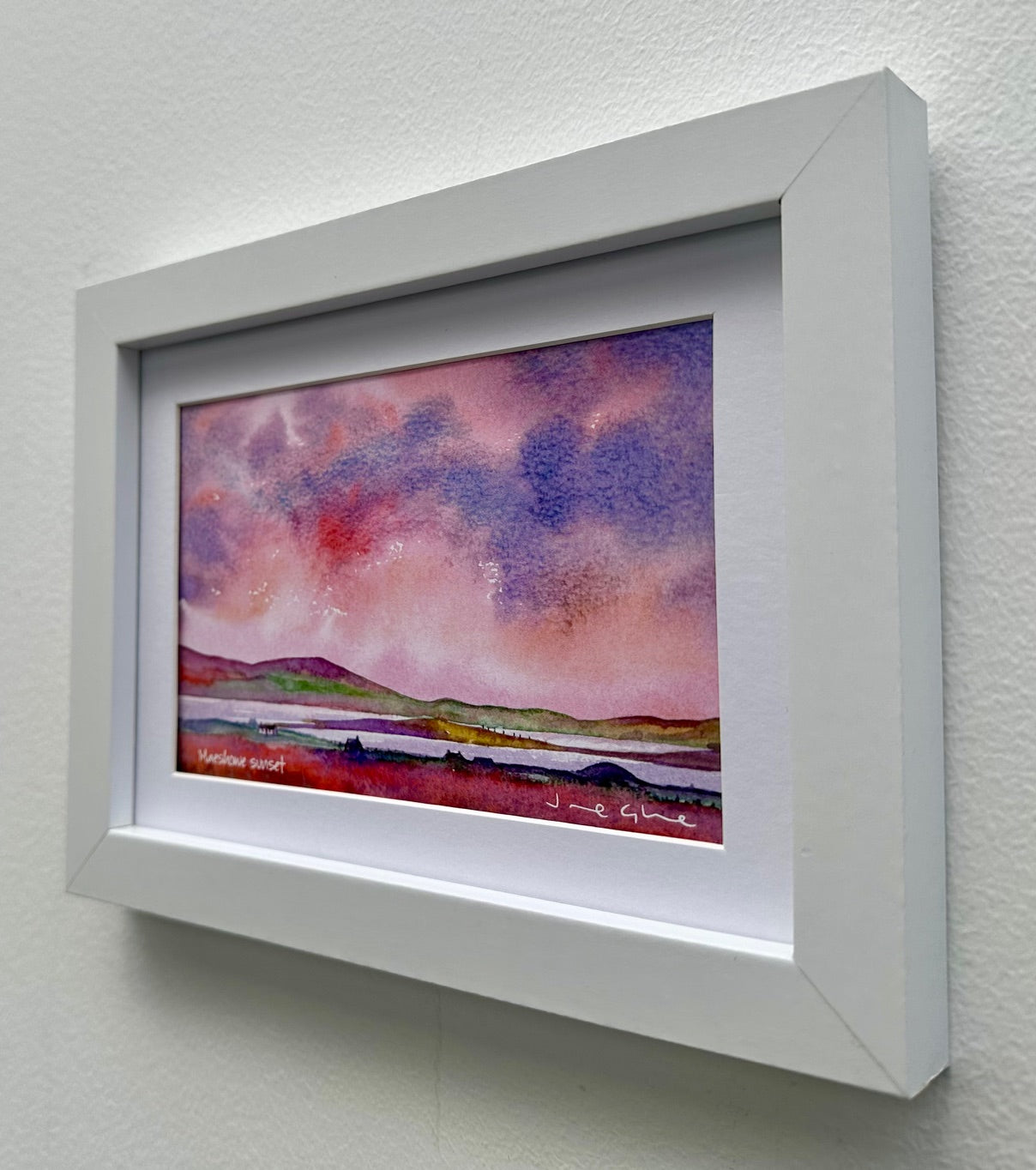 Small framed print/Maeshowe sunset