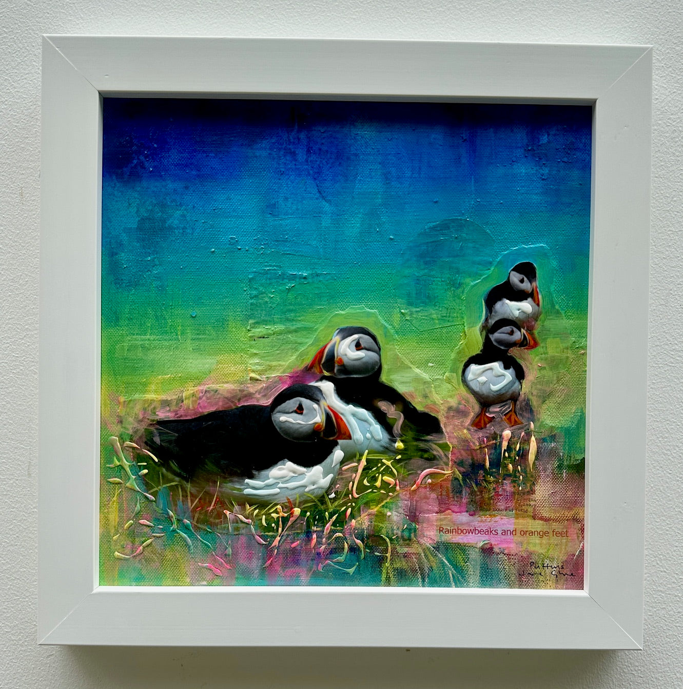 Original painting/Puffins